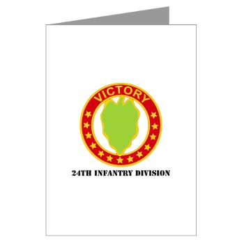 24ID - M01 - 02 - DUI - 24th Infantry Division with Text - Greeting Cards (Pk of 10) - Click Image to Close
