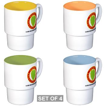 24ID - M01 - 03 - DUI - 24th Infantry Division with Text - Stackable Mug Set (4 mugs) - Click Image to Close