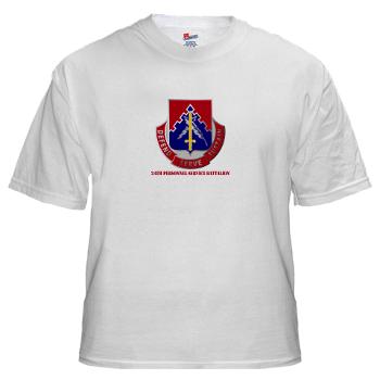 24PSB - A01 - 04 - DUI - 24th Personnel Service Battalion with Text - White T-Shirt