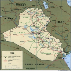 MTSS Media - Maps - Iraq 24 x 24 Mounted 3409-36685