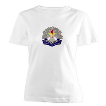 256IB - A01 - 04 - DUI - 256th Infantry Brigade - Women's V-Neck T-Shirt