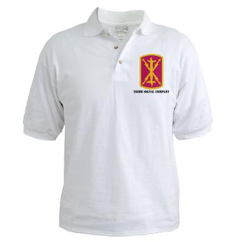 256SC - A01 - 04 - DUI - 256th Signal Company with Text - Golf Shirt - Click Image to Close