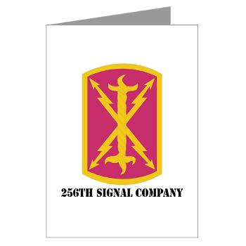256SC - M01 - 02 - DUI - 256th Signal Company with Text - Greeting Cards (Pk of 10)