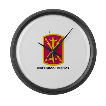 256SC - M01 - 03 - DUI - 256th Signal Company with Text - Large Wall Clock