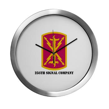 256SC - M01 - 03 - DUI - 256th Signal Company with Text - Modern Wall Clock