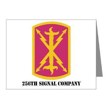 256SC - M01 - 02 - DUI - 256th Signal Company with Text - Note Cards (Pk of 20)
