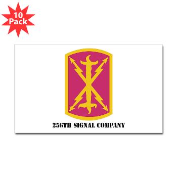 256SC - M01 - 01 - DUI - 256th Signal Company with Text - Sticker (Rectangle 10 pk)