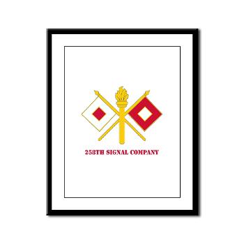 258SC - M01 - 02 - DUI - 258th Signal Company with Text - Framed Panel Print