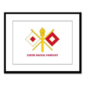 258SC - M01 - 02 - DUI - 258th Signal Company with Text - Large Framed Print