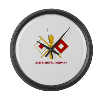 258SC - M01 - 03 - DUI - 258th Signal Company with Text - Large Wall Clock