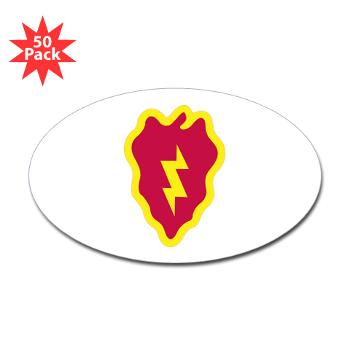 25ID - M01 - 01 - SSI - 25th Infantry Division - Sticker (Oval 50 pk)