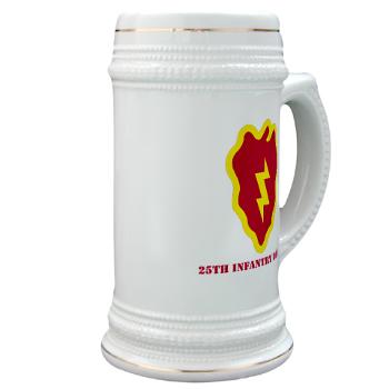25ID - M01 - 03 - SSI - 25th Infantry Division with Text - Stein