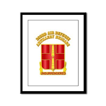 263ADAB - M01 - 02 - DUI - 263rd Air Defense Artillery Brigade with Text - Framed Panel Print - Click Image to Close