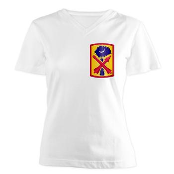 263ADAB - A01 - 04 - SSI - 263rd Air Defense Artillery Brigade - Women's V-Neck T-Shirt