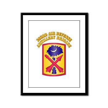 263ADAB - M01 - 02 - SSI - 263rd Air Defense Artillery Brigade with Text - Framed Panel Print