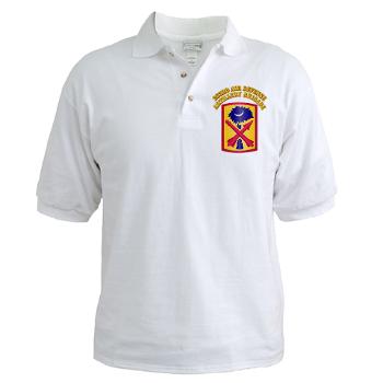263ADAB - A01 - 04 - SSI - 263rd Air Defense Artillery Brigade with Text - Golf Shirt - Click Image to Close