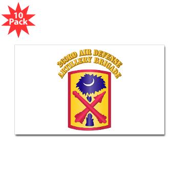 263ADAB - M01 - 01 - SSI - 263rd Air Defense Artillery Brigade with Text - Sticker (Rectangle 10 pk) - Click Image to Close