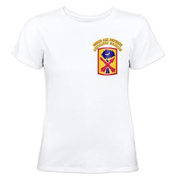263ADAB - A01 - 04 - SSI - 263rd Air Defense Artillery Brigade with Text - Women's T-Shirt
