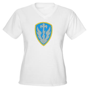 268NOC - A01 - 04 - DUI - 268th Network Operations Company - Women's V-Neck T-Shirt