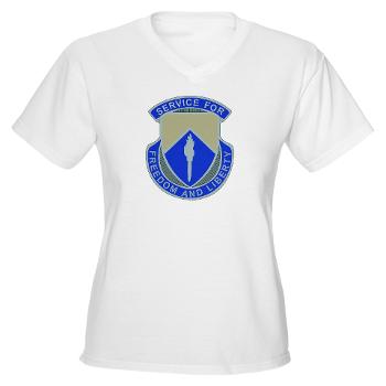 277ASB - A01 - 04 - DUI - 277th Aviation Support Battalion Women's V-Neck T-Shirt