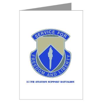 277ASB - M01 - 02 - DUI - 277th Aviation Support Battalion with Text Greeting Cards (Pk of 10)