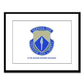 277ASB - M01 - 02 - DUI - 277th Aviation Support Battalion with Text Large Framed Print