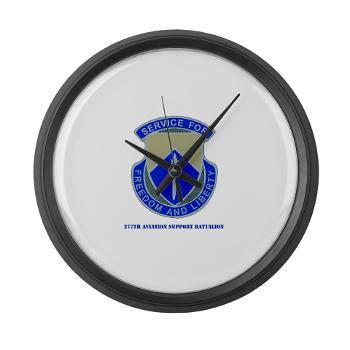 277ASB - M01 - 03 - DUI - 277th Aviation Support Battalion with Text Large Wall Clock
