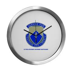 277ASB - M01 - 03 - DUI - 277th Aviation Support Battalion with Text Modern Wall Clock