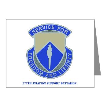 277ASB - M01 - 02 - DUI - 277th Aviation Support Battalion with Text Note Cards (Pk of 20)