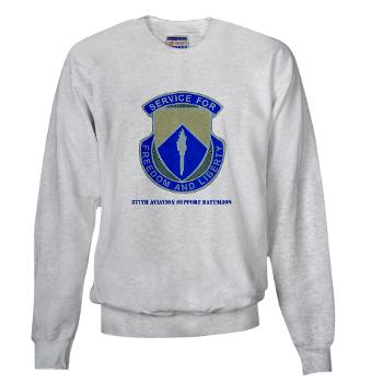 277ASB - A01 - 03 - DUI - 277th Aviation Support Battalion with Text Sweatshirt