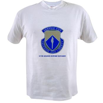 277ASB - A01 - 04 - DUI - 277th Aviation Support Battalion with Text Value T-Shirt
