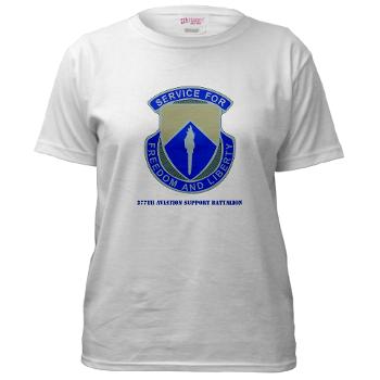 277ASB - A01 - 04 - DUI - 277th Aviation Support Battalion with Text Women's T-Shirt