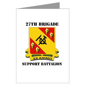 27BSB - M01 - 02 - DUI - 27th Brigade - Support Battalion with Text - Greeting Cards (Pk of 10) - Click Image to Close
