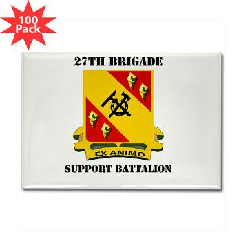 27BSB - M01 - 01 - DUI - 27th Brigade - Support Battalion with Text - Rectangle Magnet (100 pack)
