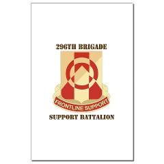 296BSB - M01 - 02 - DUI - 296th Bde - Support Bn with Text - Mini Poster Print