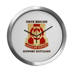 296BSB - M01 - 03 - DUI - 296th Bde - Support Bn with Text - Modern Wall Clock - Click Image to Close