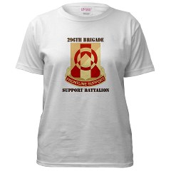 296BSB - A01 - 04 - DUI - 296th Bde - Support Bn with Text - Women's T-Shirt