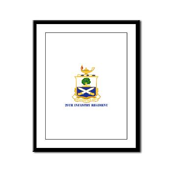 29IR - M01 - 02 - DUI - 29th Infantry Regiment with Text - Framed Panel Print - Click Image to Close