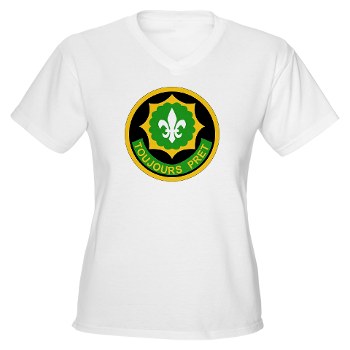 2CR - A01 - 04 - SSI - 2nd Armored Cavalry Regiment (Stryker) Women's V-Neck T-Shirt - Click Image to Close