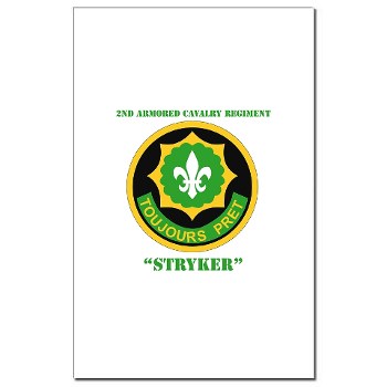 2CR - M01 - 02 - SSI - 2nd Armored Cavalry Regiment (Stryker) with Text Mini Poster Print