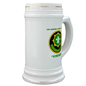 2CR - M01 - 03 - SSI - 2nd Armored Cavalry Regiment (Stryker) with Text Stein