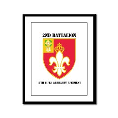 2B12FAR - M01 - 02 - DUI - 2nd Battalion - 12th Field Artillery Regiment Framed Panel Print