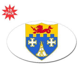 2B12IR - M01 - 01 - DUI - 2nd Battalion - 12th Infantry Regiment - Sticker (Oval 10 pk) - Click Image to Close