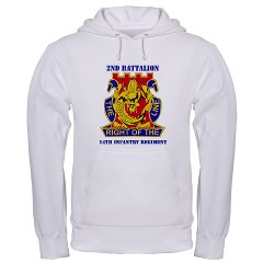 2B14IR - A01 - 03 - DUI - 2nd Bn - 14th Infantry Regt with Text Hooded Sweatshirt - Click Image to Close
