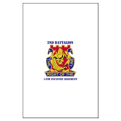 2B14IR - M01 - 02 - DUI - 2nd Bn - 14th Infantry Regt with Text Large Poster
