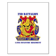 2B14IR - M01 - 02 - DUI - 2nd Bn - 14th Infantry Regt with Text Small Poster