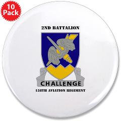 2B158AR - M01 - 01 - 2nd Battalion, 158th Aviation Regiment with Text - 3.5" Button (10 pack)