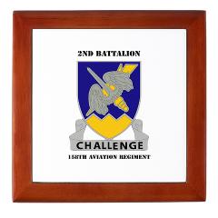 2B158AR - M01 - 03 - 2nd Battalion, 158th Aviation Regiment with Text - Keepsake Box