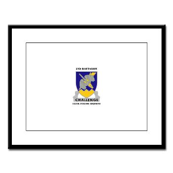 2B158AR - M01 - 02 - 2nd Battalion, 158th Aviation Regiment with Text - Large Framed Print