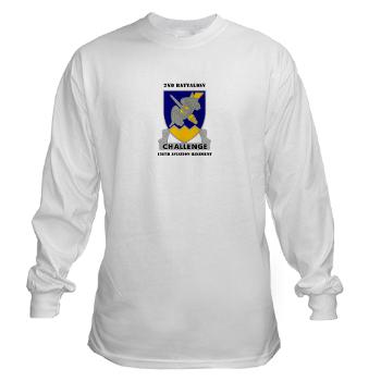 2B158AR - A01 - 03 - 2nd Battalion, 158th Aviation Regiment with Text - Long Sleeve T-Shirt